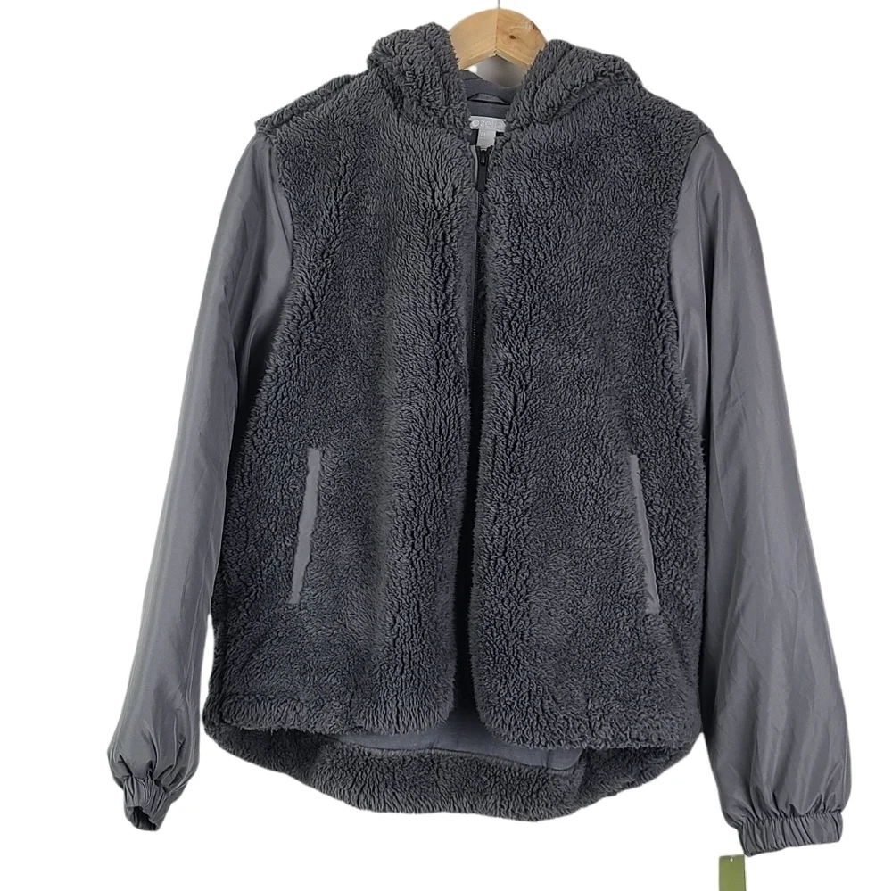 NWT Zella Faux‎ Shearling Bomber Jacket Medium